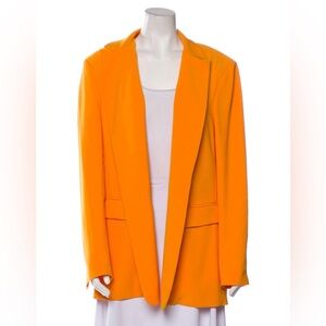 Lela Rose Shawl Collared Blazer in Orange slightly iridescent fabric Size 14 XL